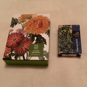 The Met Botanical Illustrations 20 Notecard Set & Van Gogh Museum Playing Cards